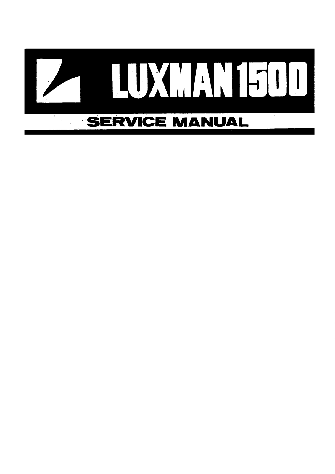 Luxman 1500 User Manual