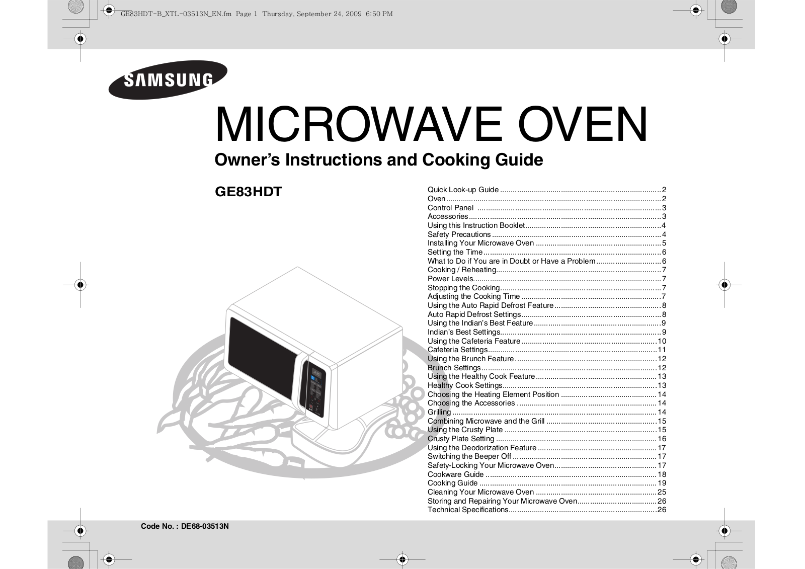 Samsung GE83HDT User Manual