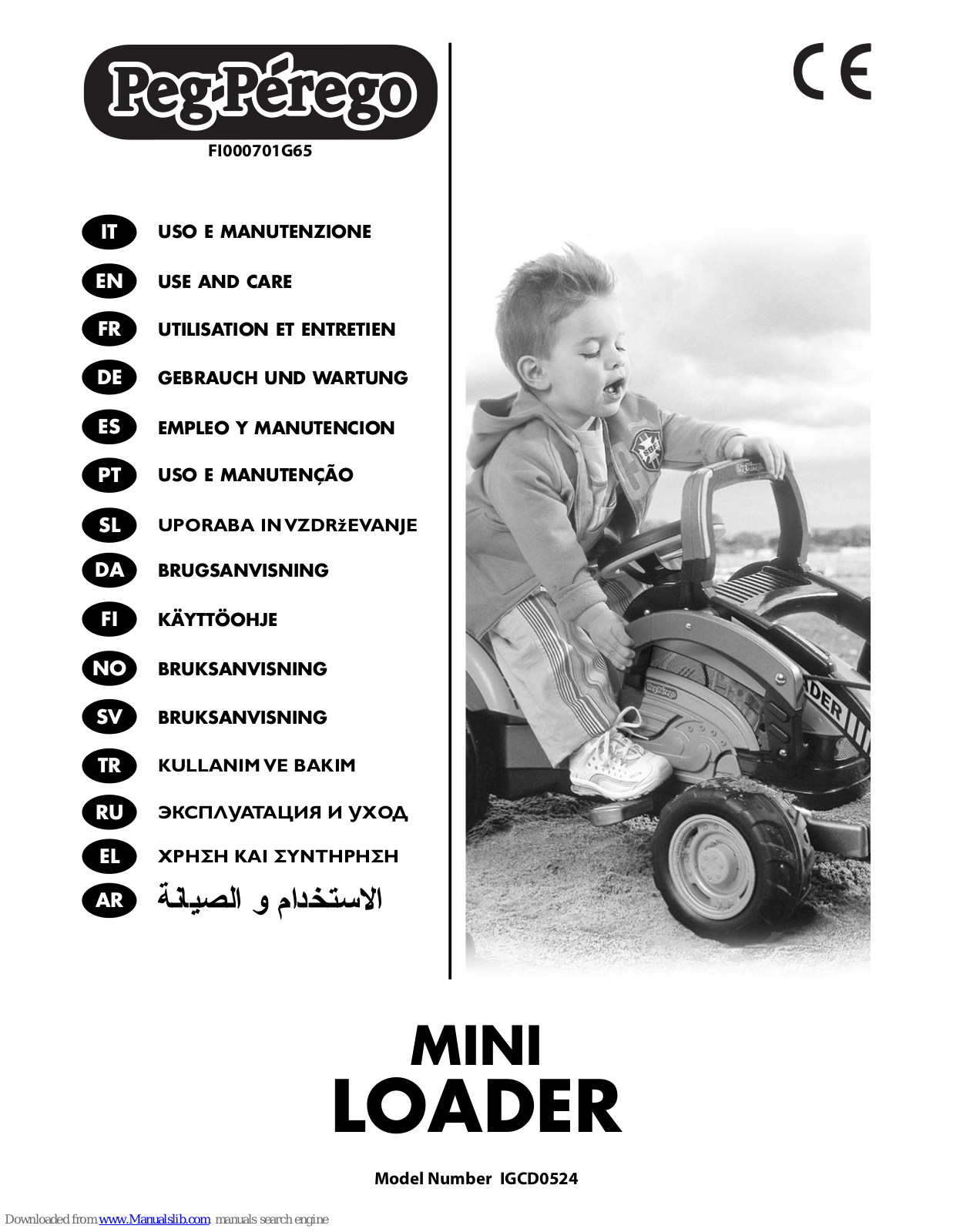 Peg-Perego IGCD0524 Use And Care Manual