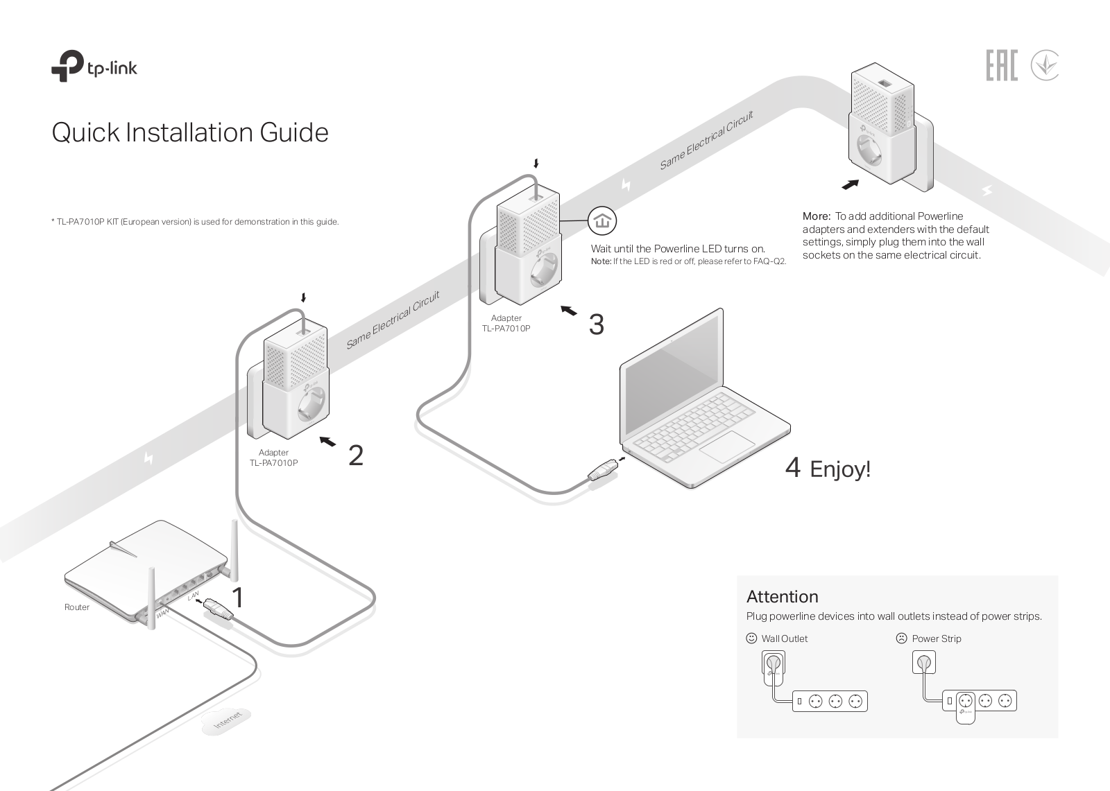 TP-Link TL-PA7010P KIT Quick Installation Guide