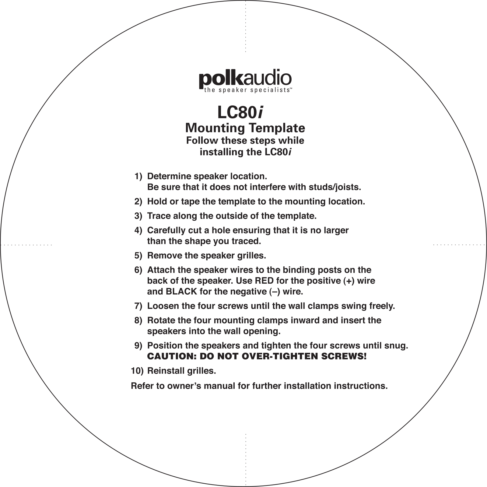 Polk Audio LC80I User Manual