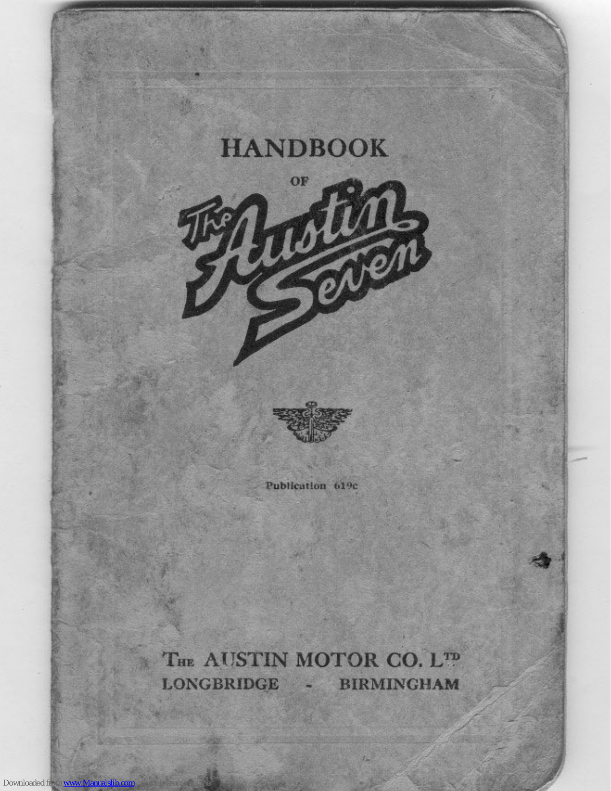 Austin Seven Tourer, Seven Handbook - ManualMachine.com