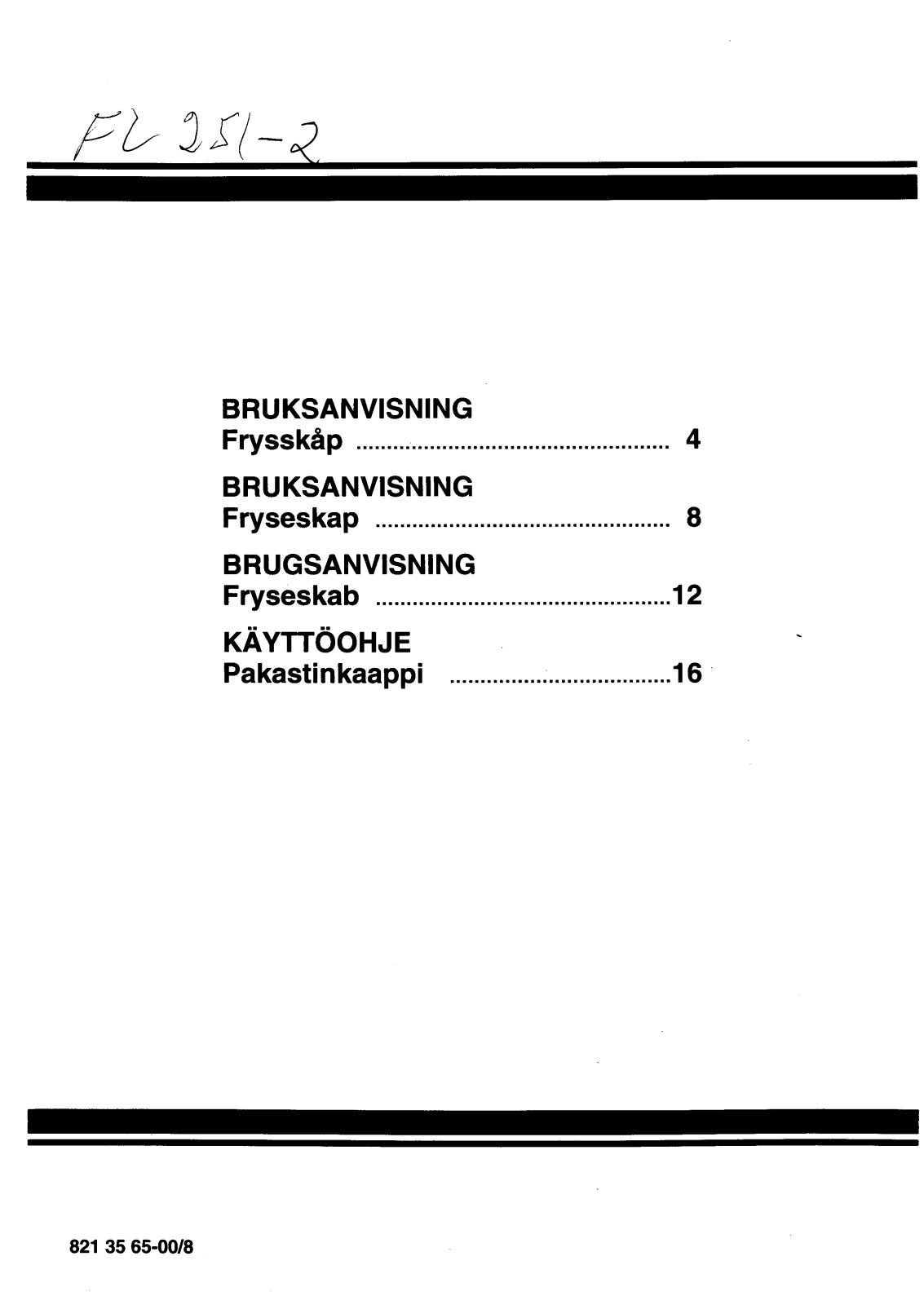 Elektro helios FL251-2 User Manual