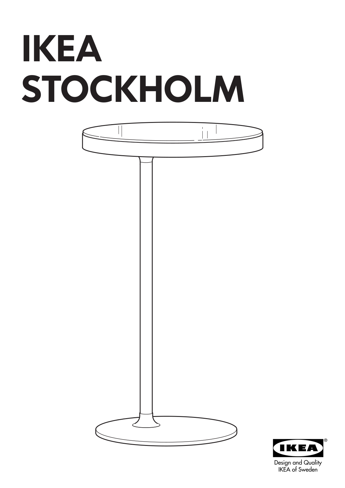 IKEA STOCKHOLM SIDE TABLE 14 Assembly Instruction