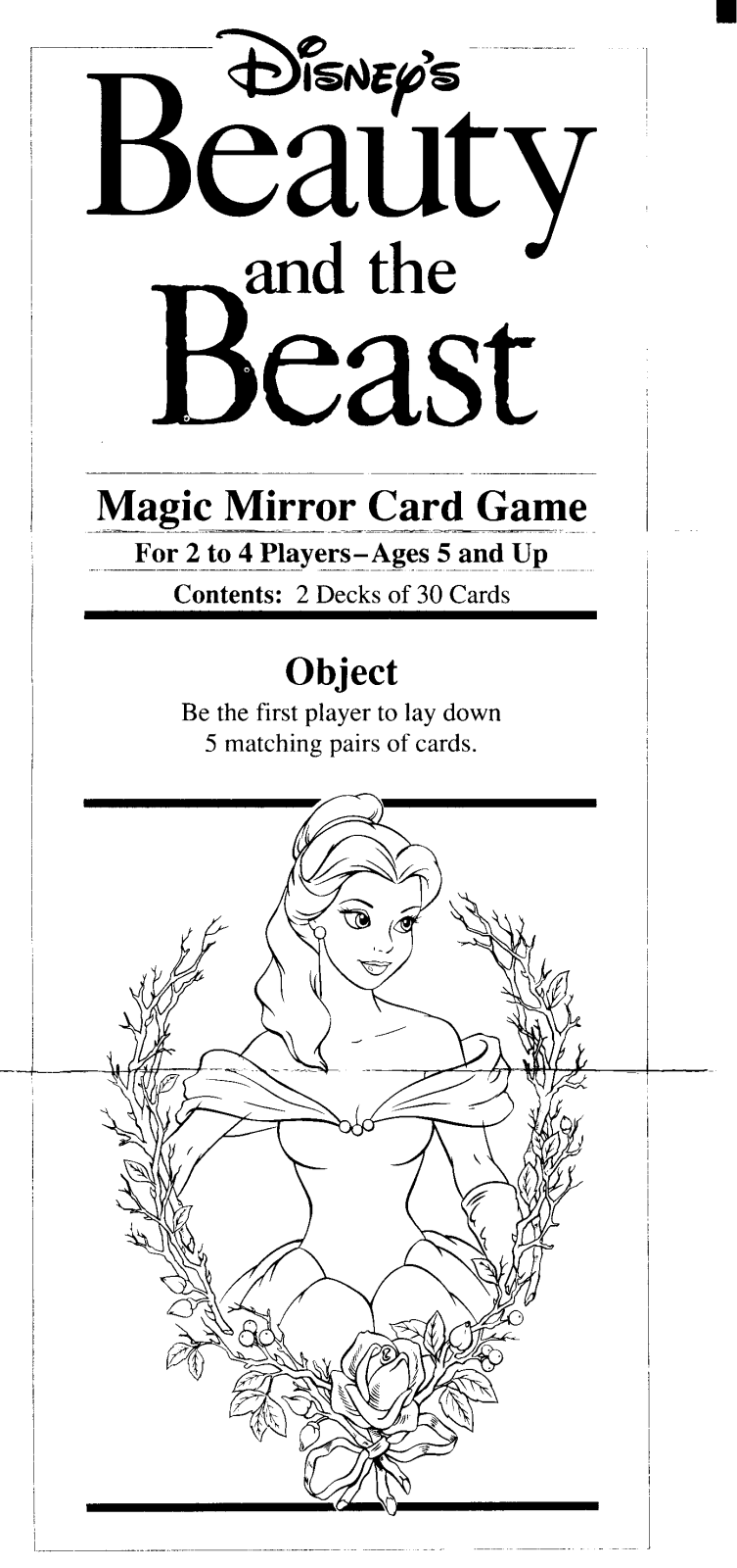 Hasbro Magic Mirror Card Game User Manual