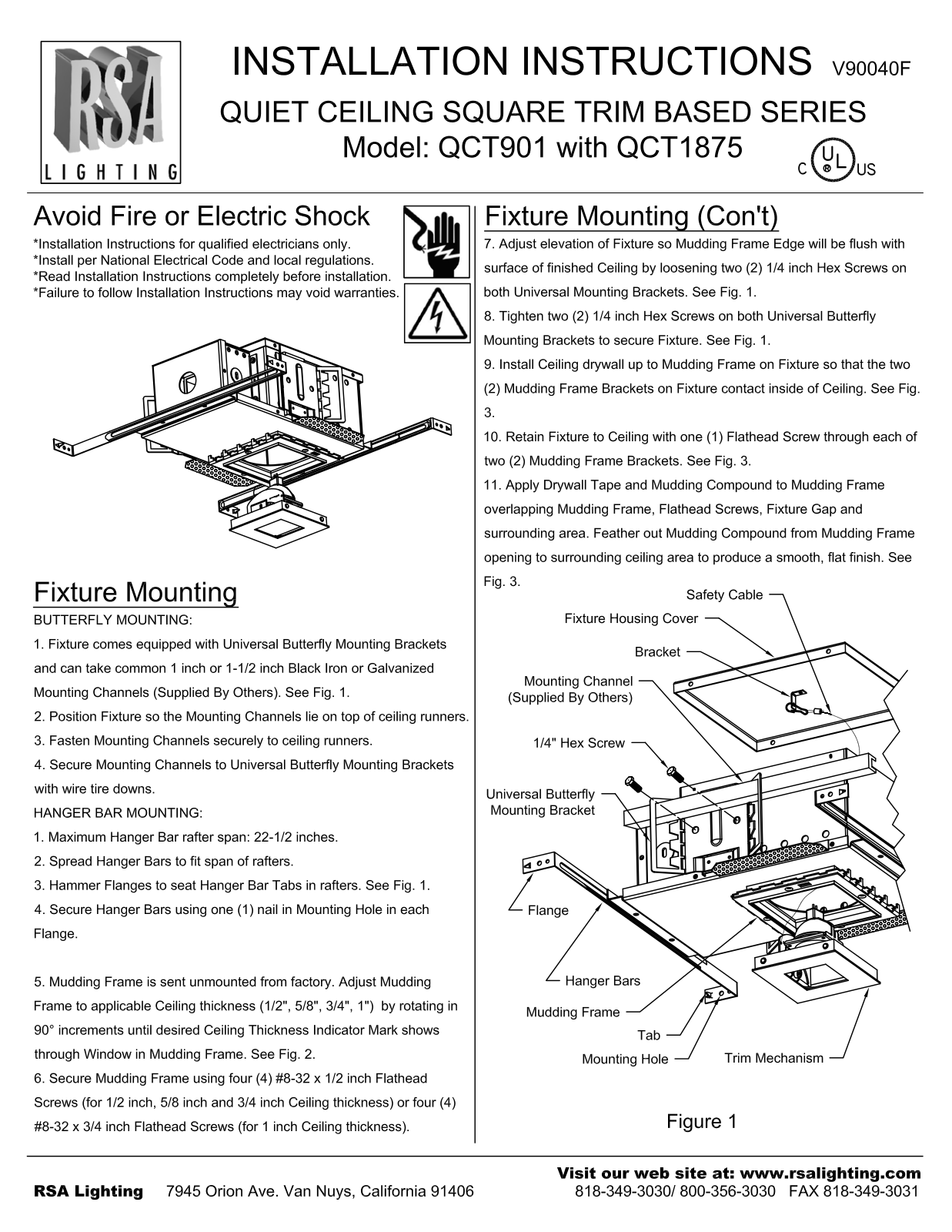 Cooper Lighting QCT1785 User Manual