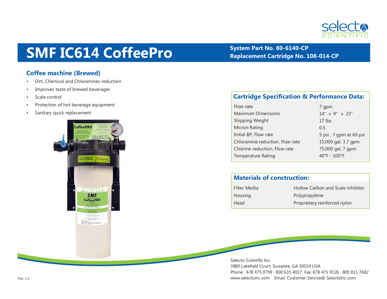 KineticoPRO SMF IC614 CoffeePro User Manual