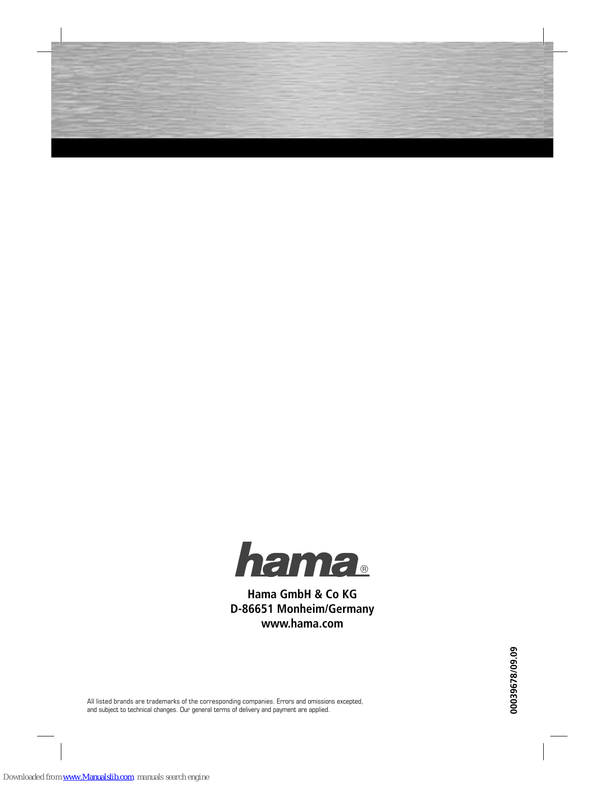 Hama 39678 Operating Instruction - ManualMachine.com