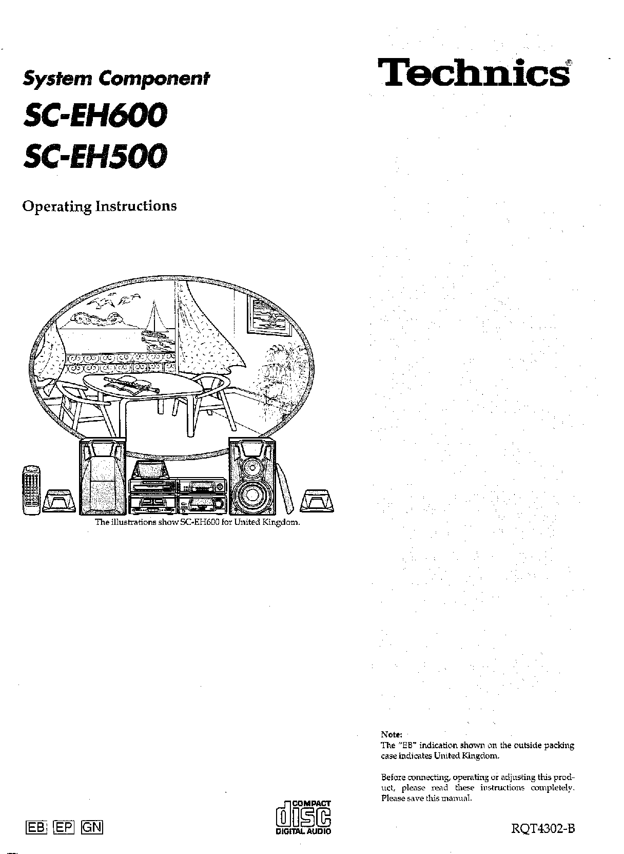 Technics SC-EH500, SC-EH600 User Manual