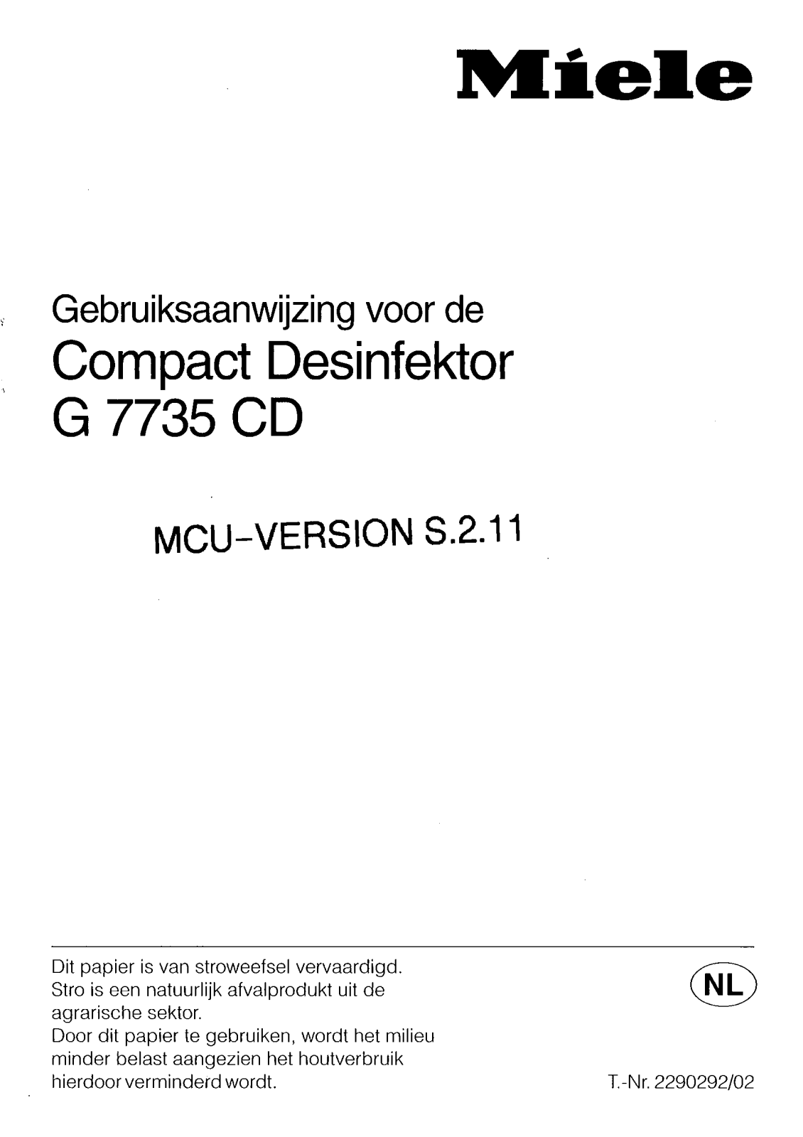 Miele G 7735 CD User manual