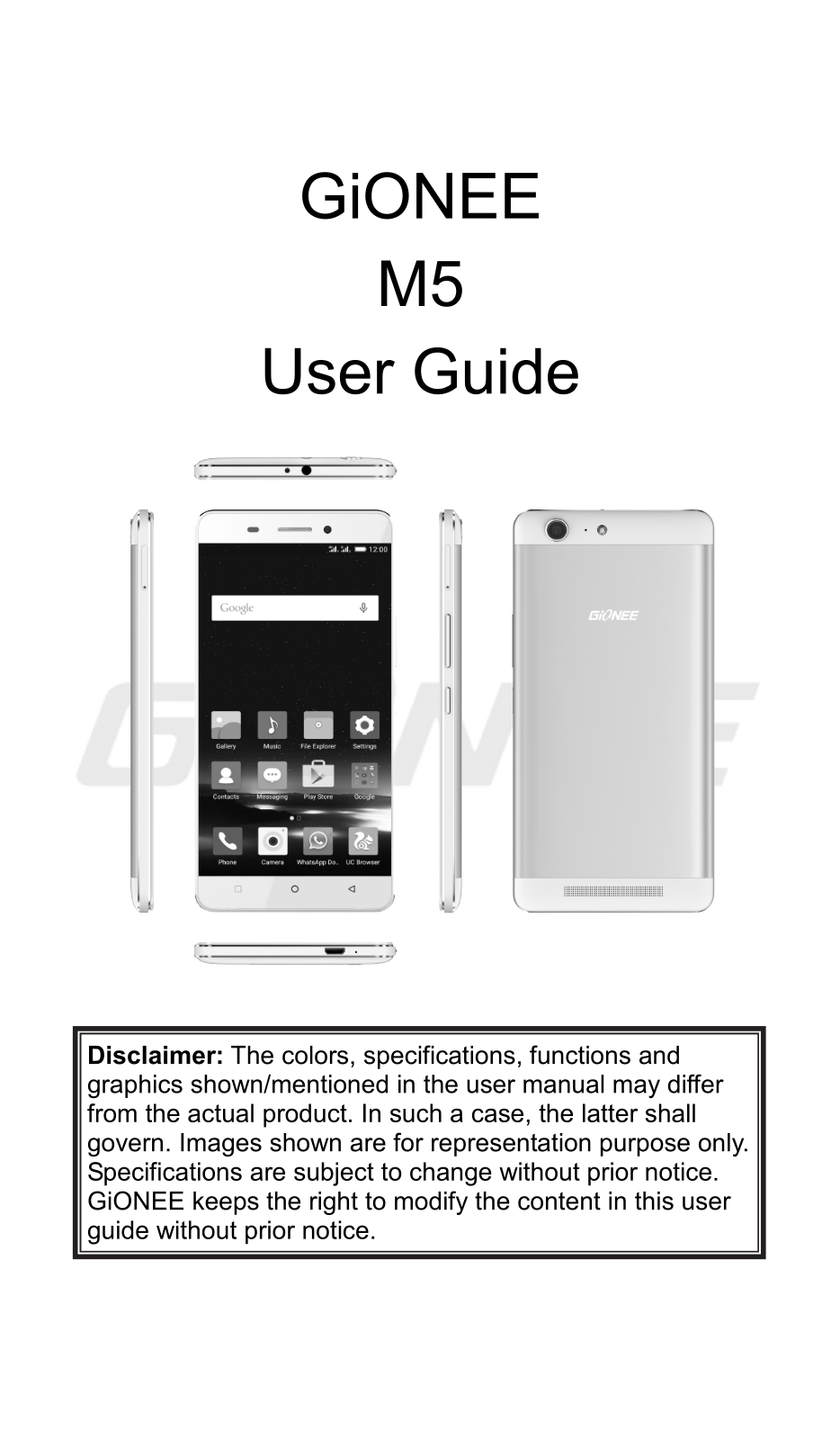 Gionee M5 User Manual