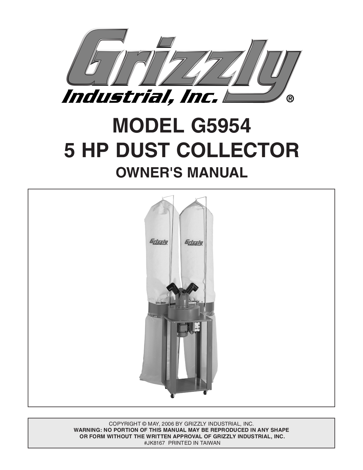 Grizzly G5954 User Manual