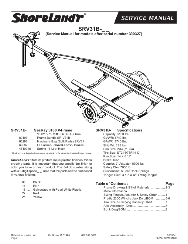 ShoreLand'r SRV31B User Manual V.1