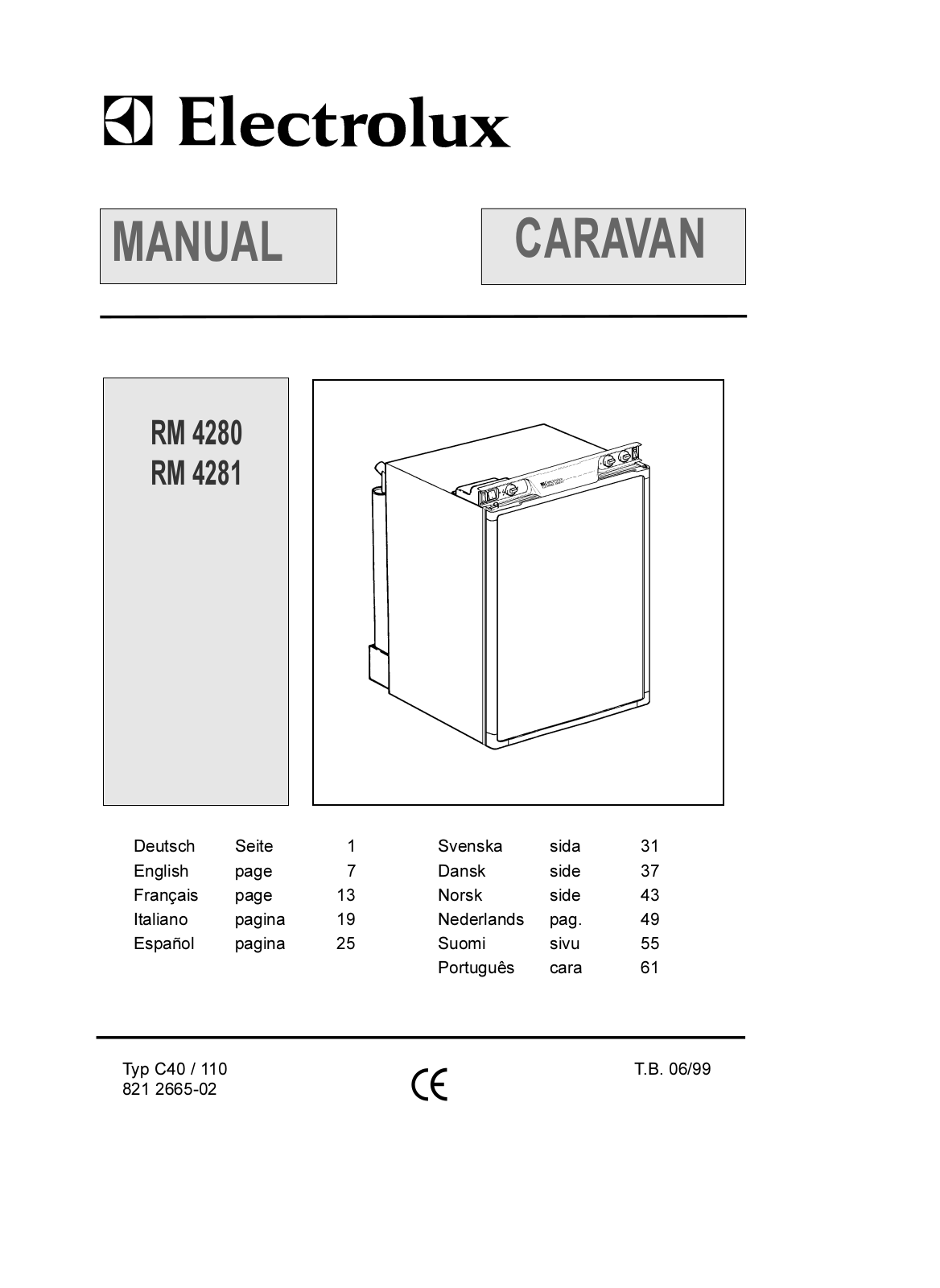 AEG RM4281LM, RM4280, RM4281M, RM4280M User Manual