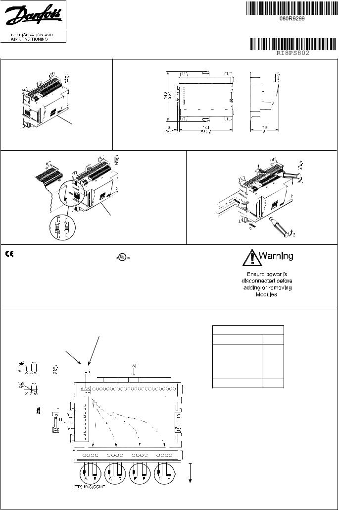 Danfoss AK-XM 208C Installation guide