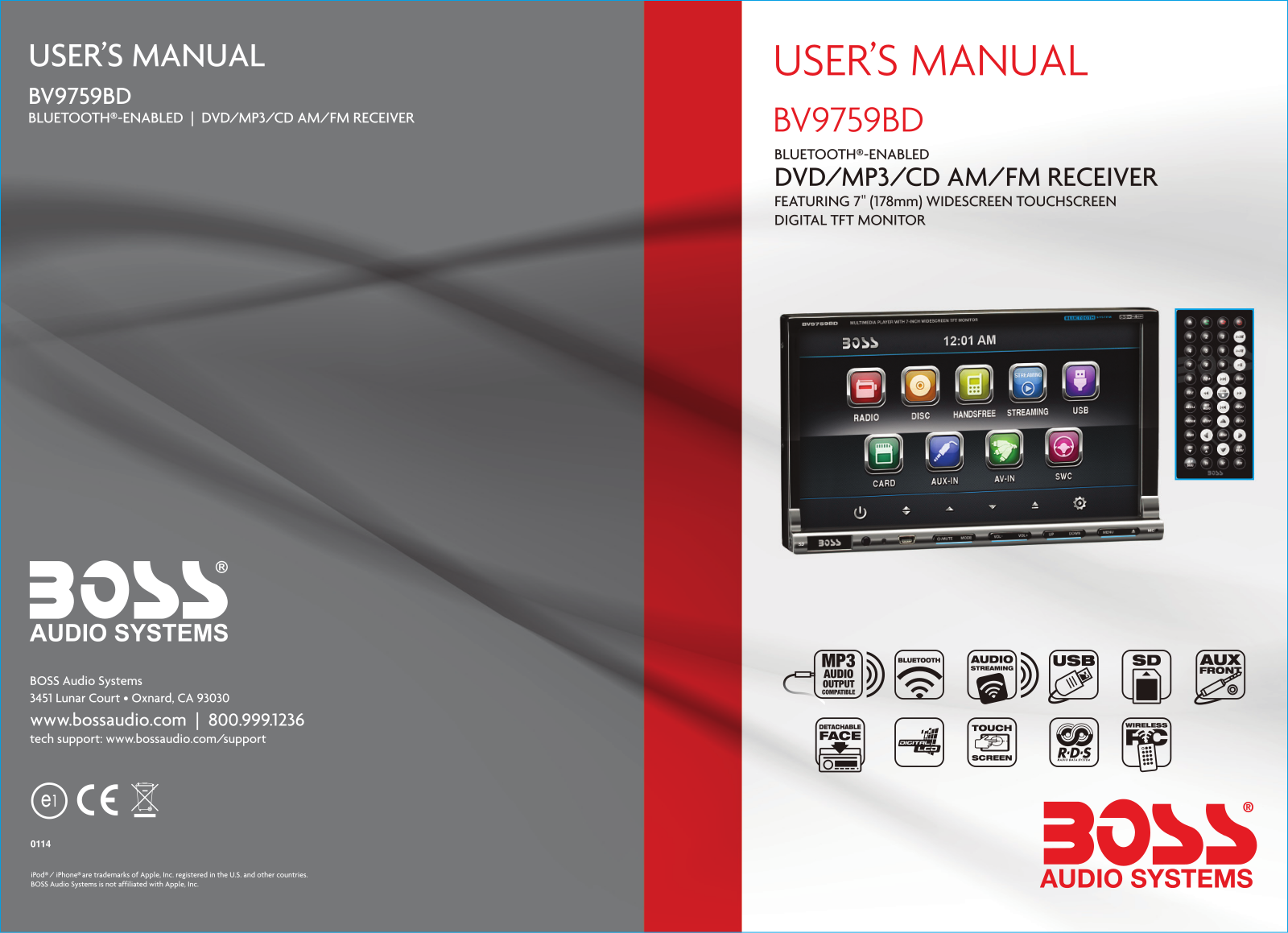 Boss Audio BV9759BD User Manual