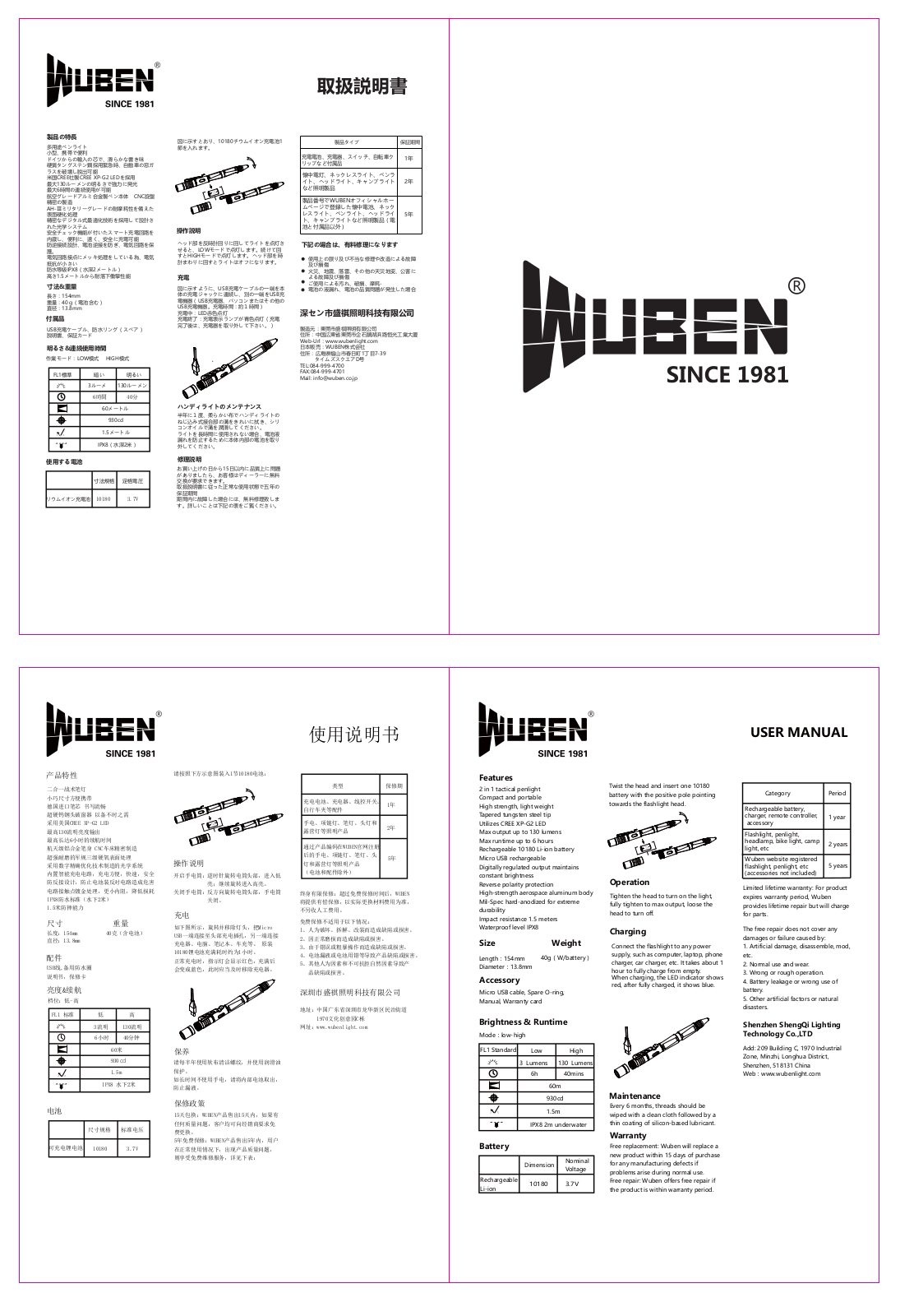 Wuben TP10 Pen User guide - ManualMachine.com