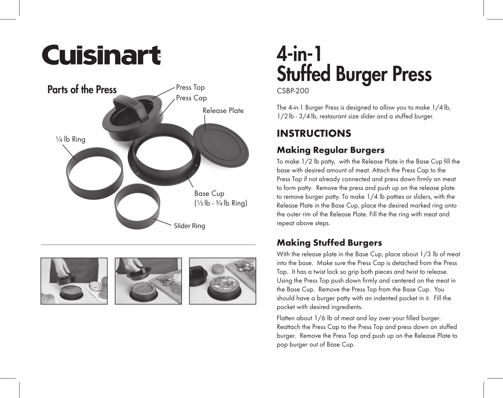 Cuisinart CSBP-200 User Manual