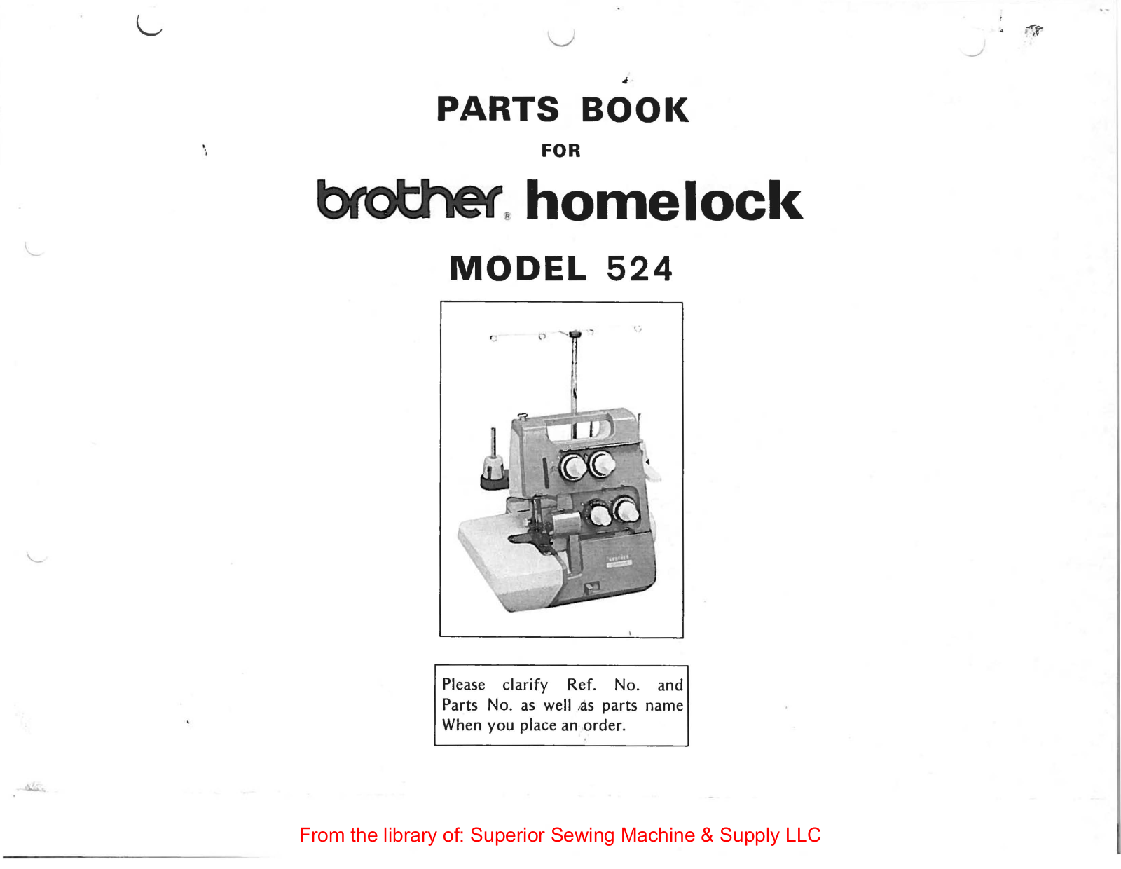 Brother 524 Manual