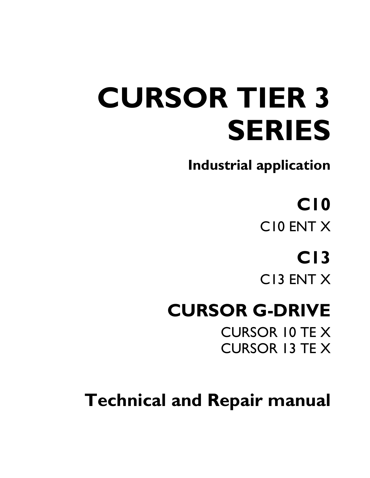 Iveco Cursor 10, Cursor 13 Repair Manual