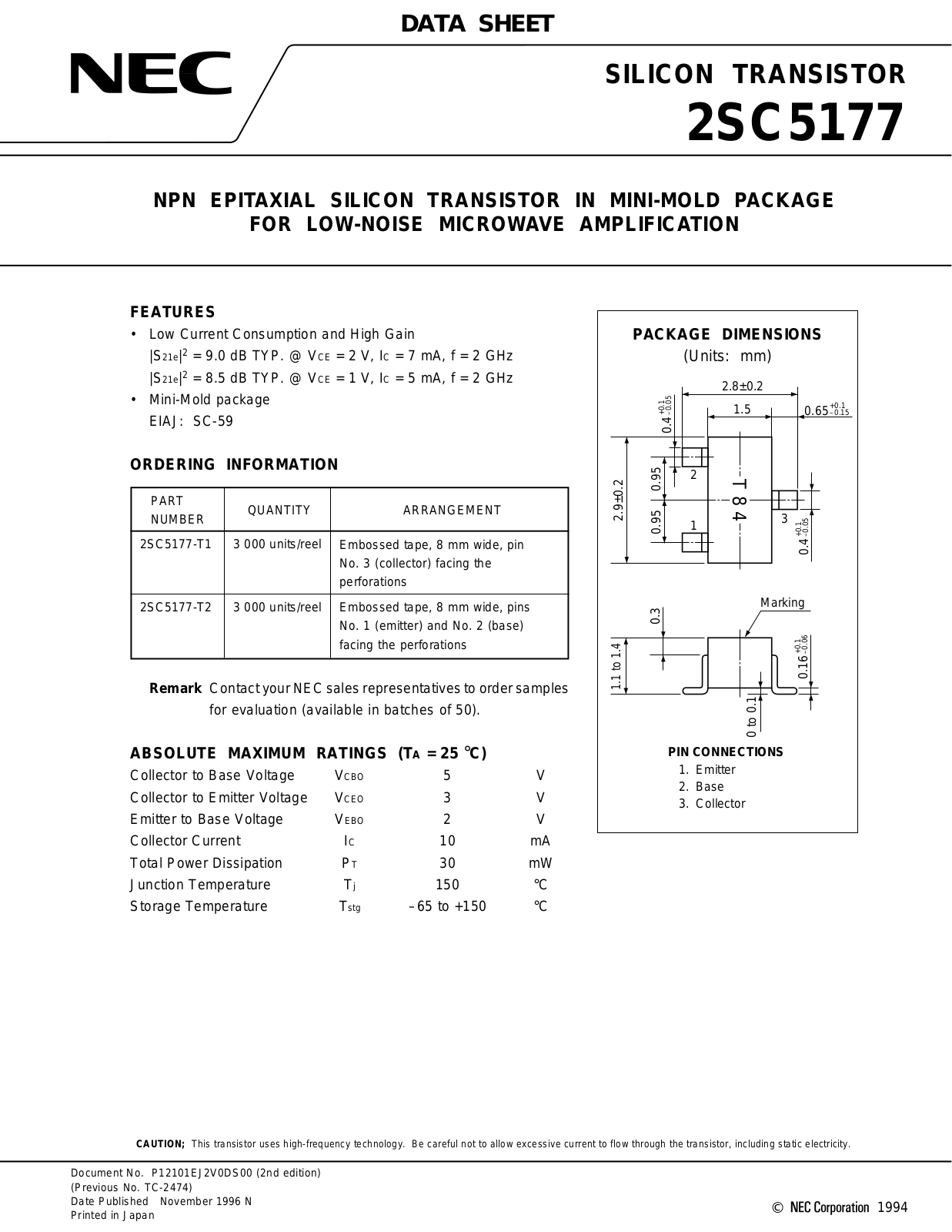 NEC 2sc5177 Datasets - ManualMachine.com
