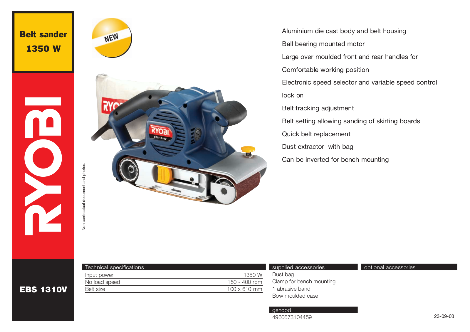 Ryobi EBS-1310V User Manual