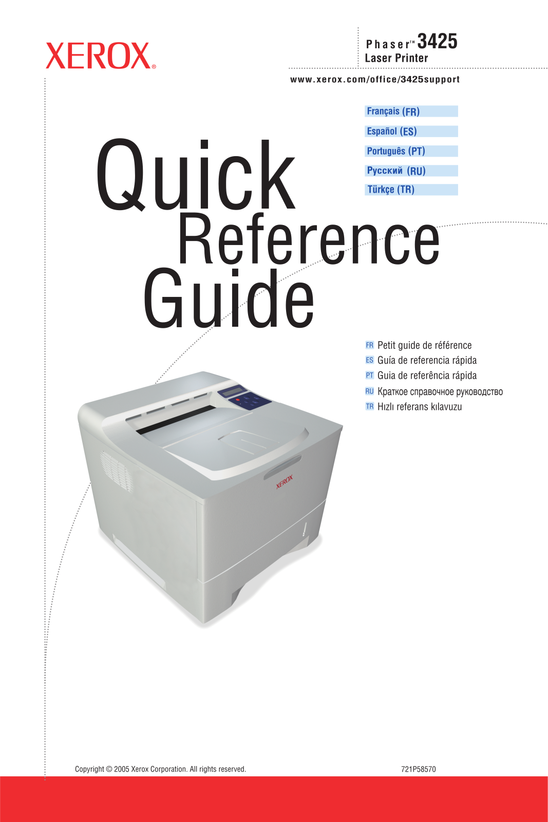 Xerox Phaser 3425 Quick Reference Guide