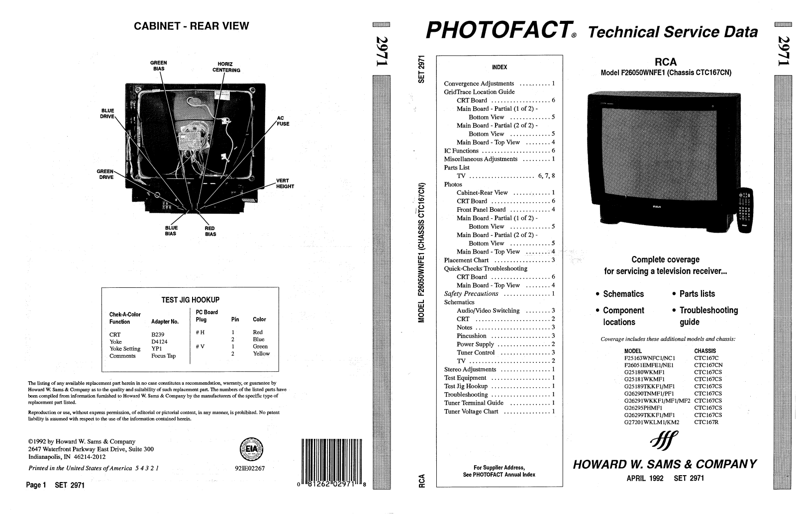 RCA 2971N, 167CN Service Manual