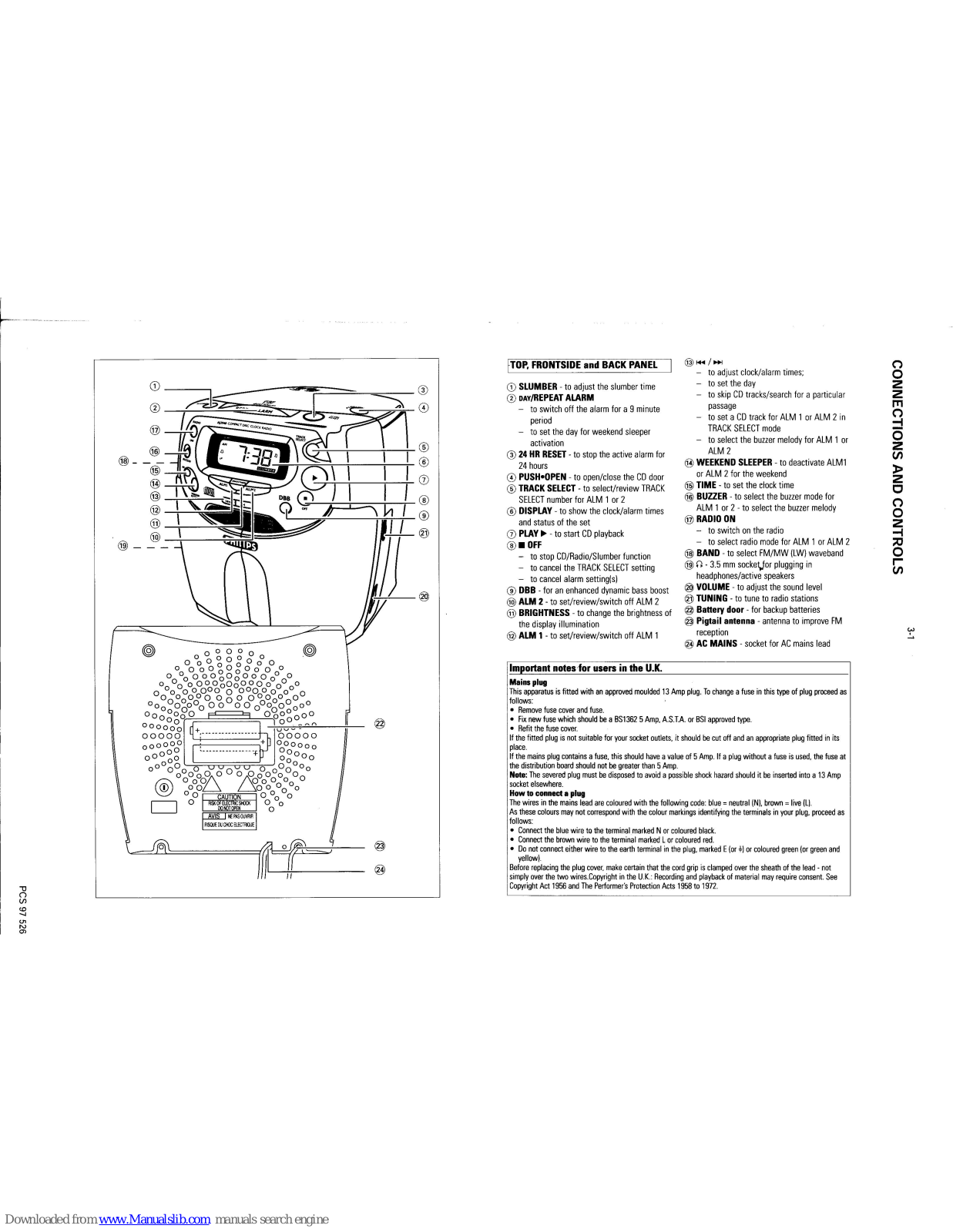 Philips AJ3940/00, AJ3940/01, AJ3940 - annexe 2, AJ3940 - annexe 1, AJ3940 Instructions For Use Manual