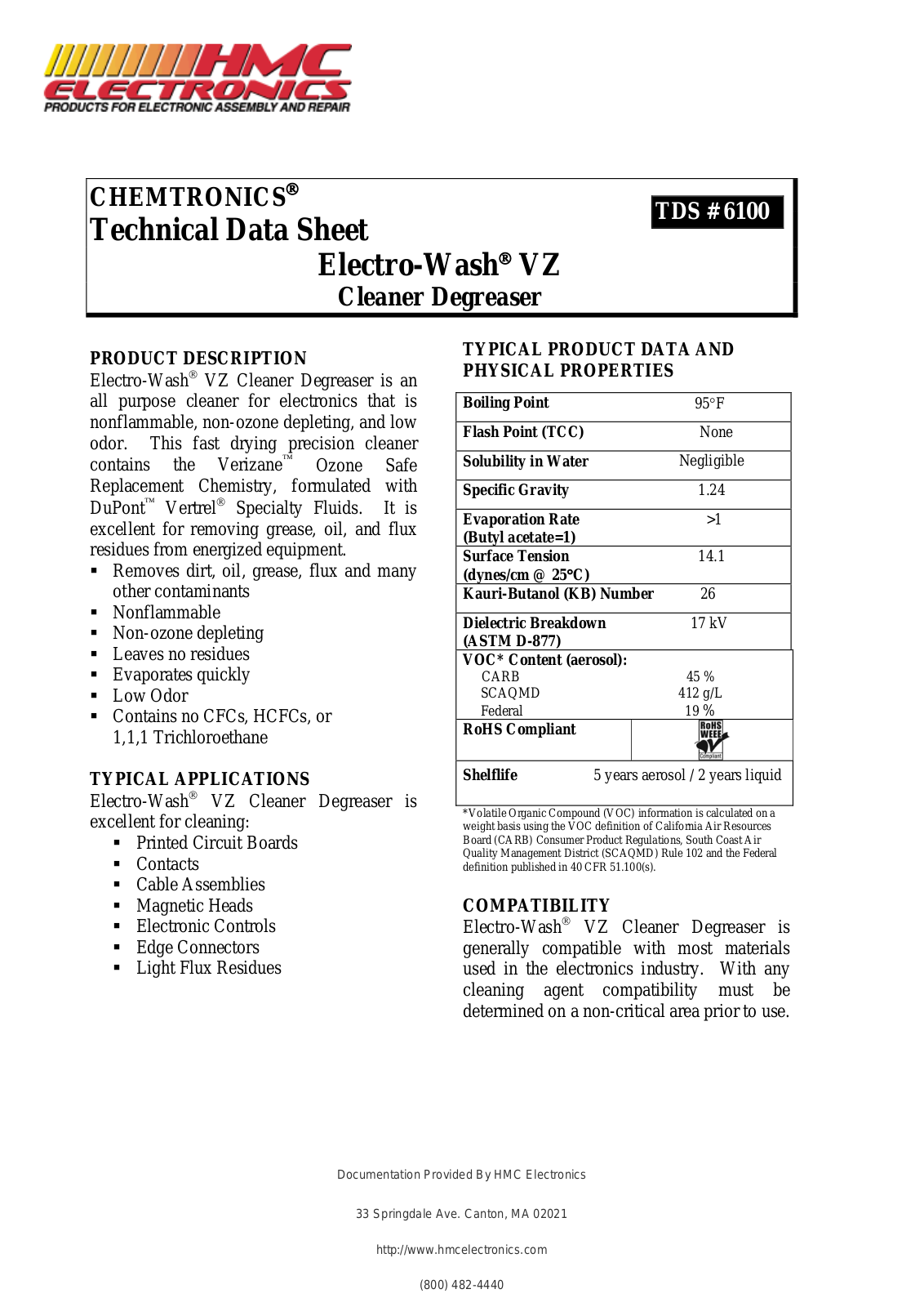 HMC Electronics ES6100 User Manual