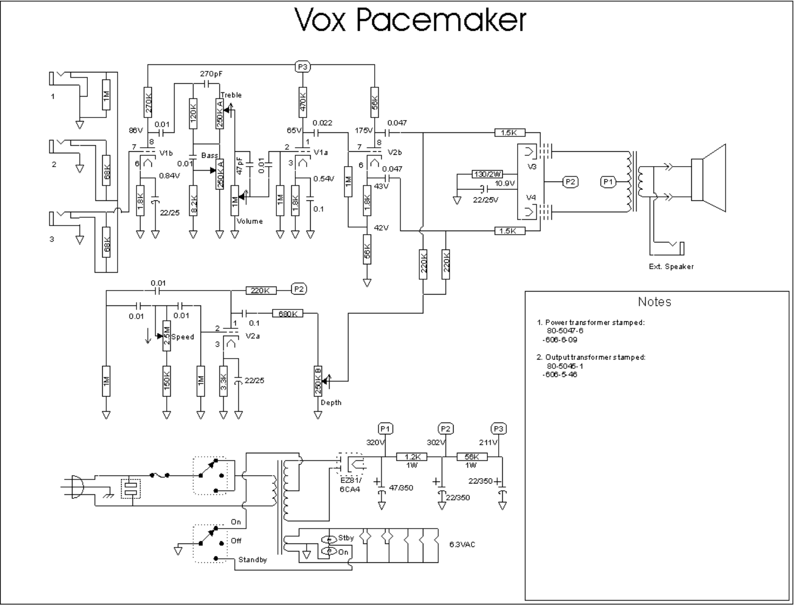 Vox pacemaker schematic