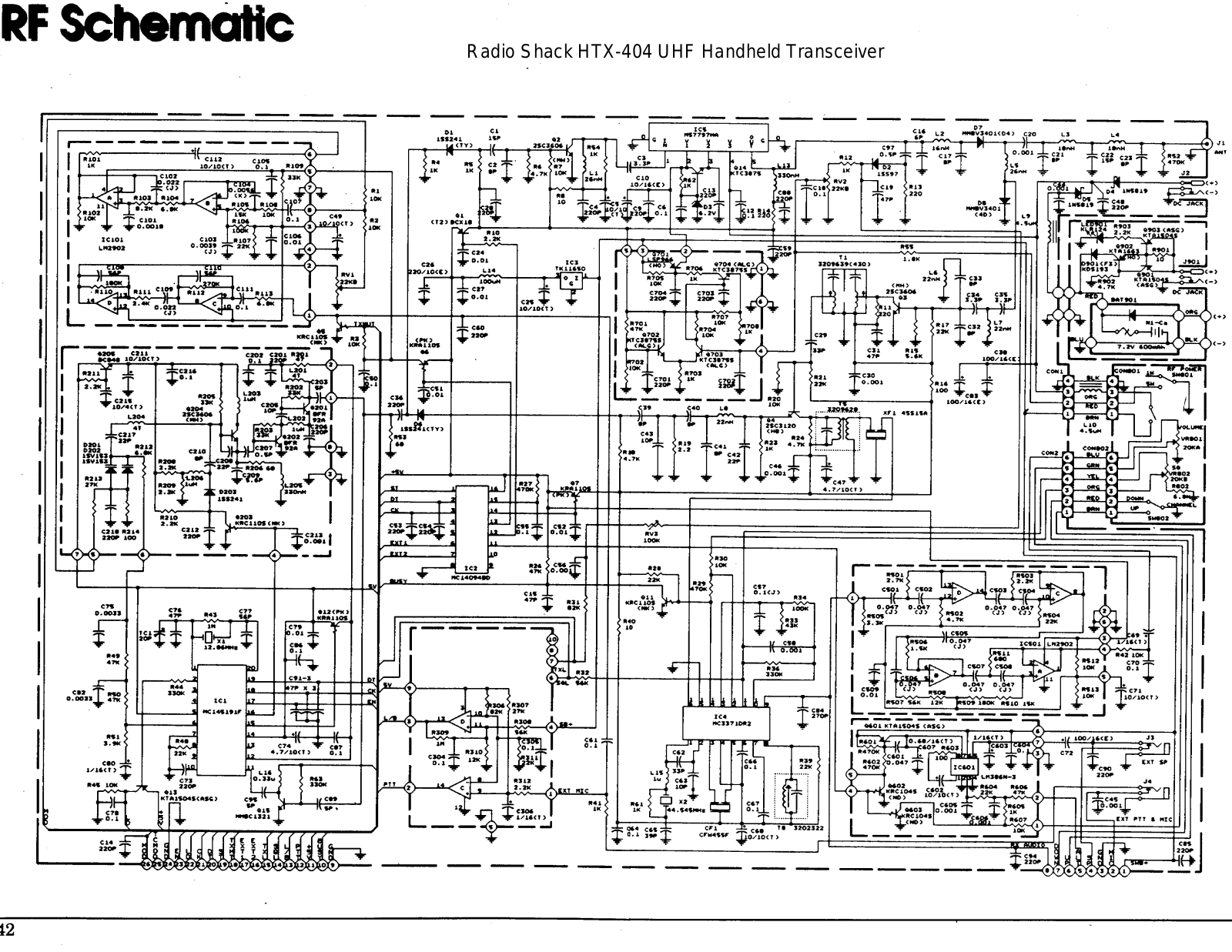 RadioShack HTX-404 Schematic