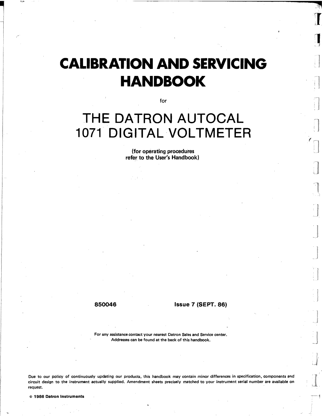 Datron 1071 schematic