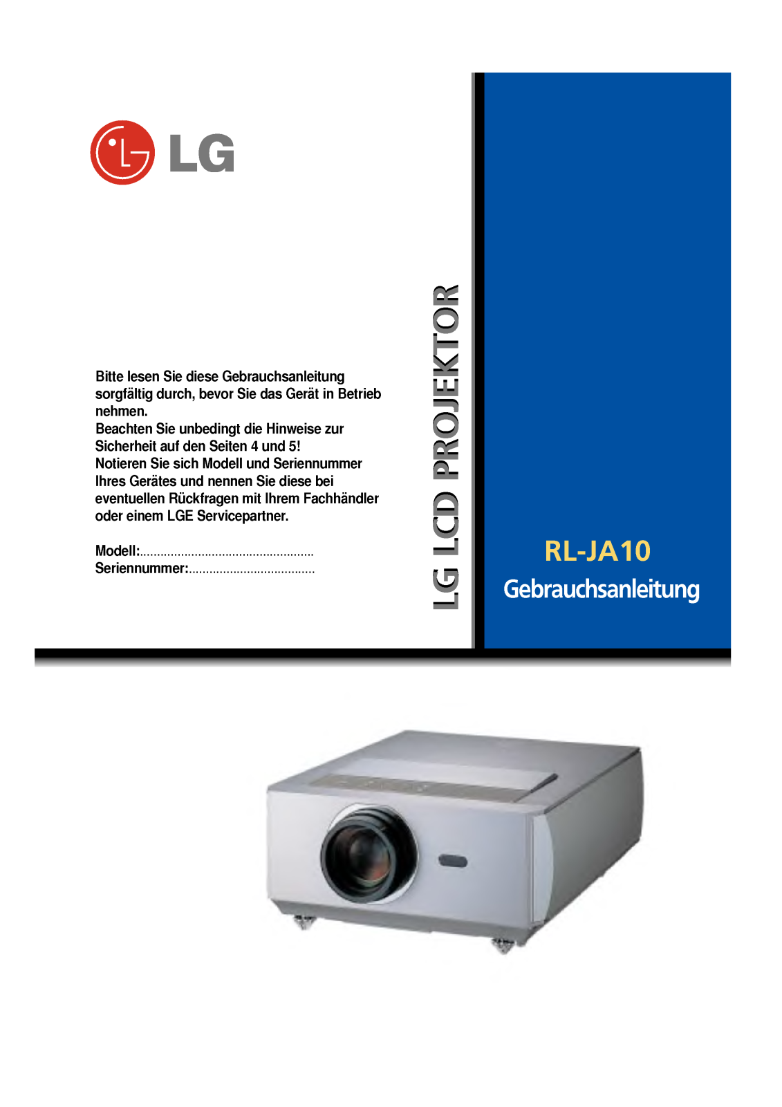 Lg RL-JA10 User Manual