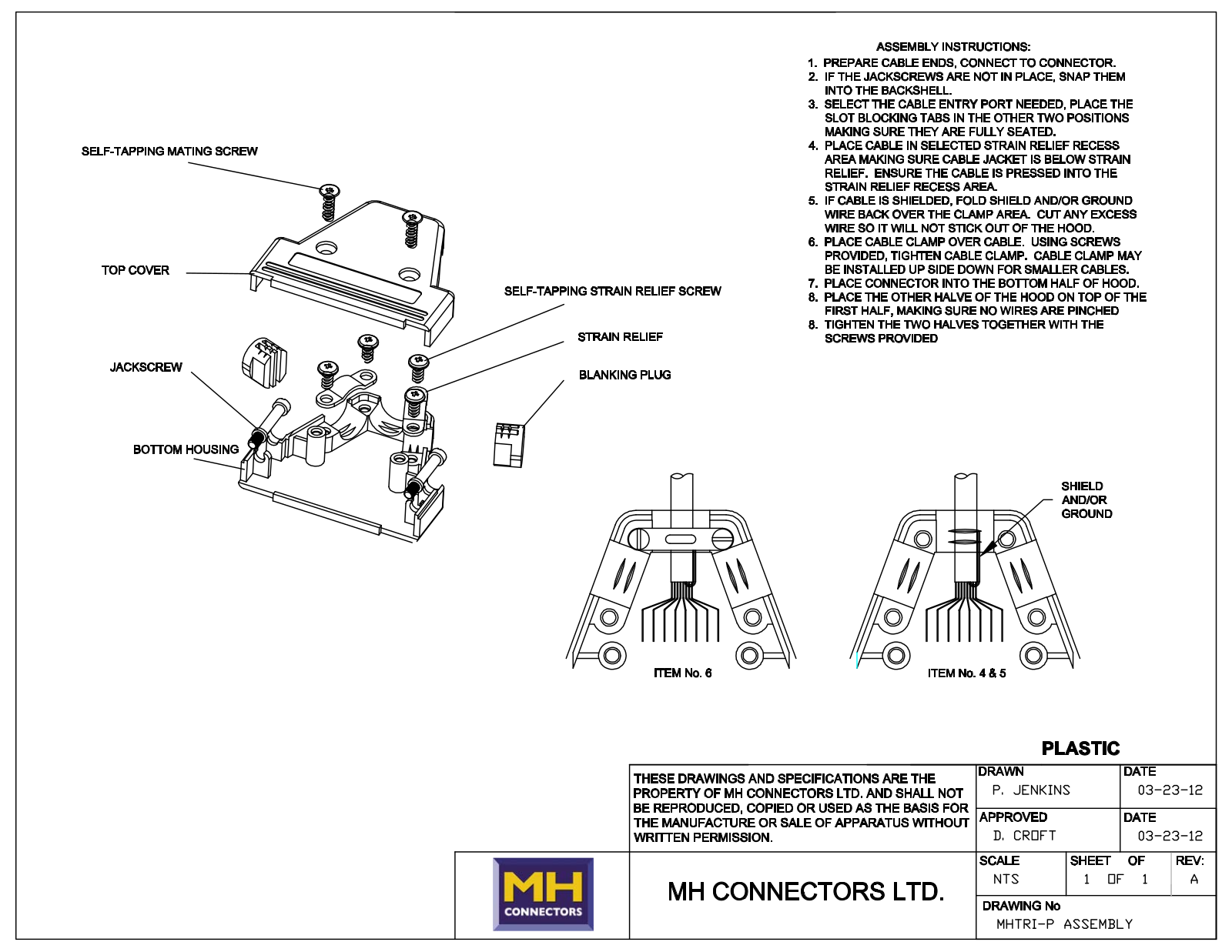 MH Connectors MHTRI-P Assembly