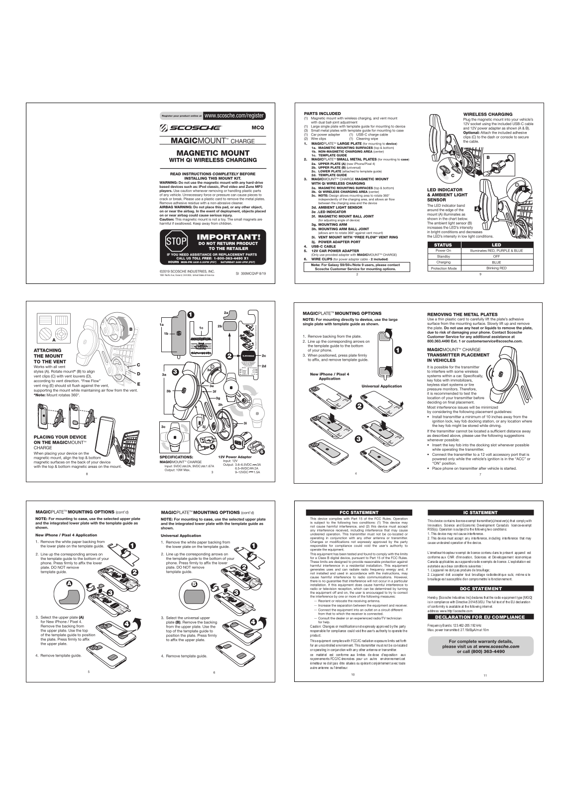 Scosche MCQ User Manual