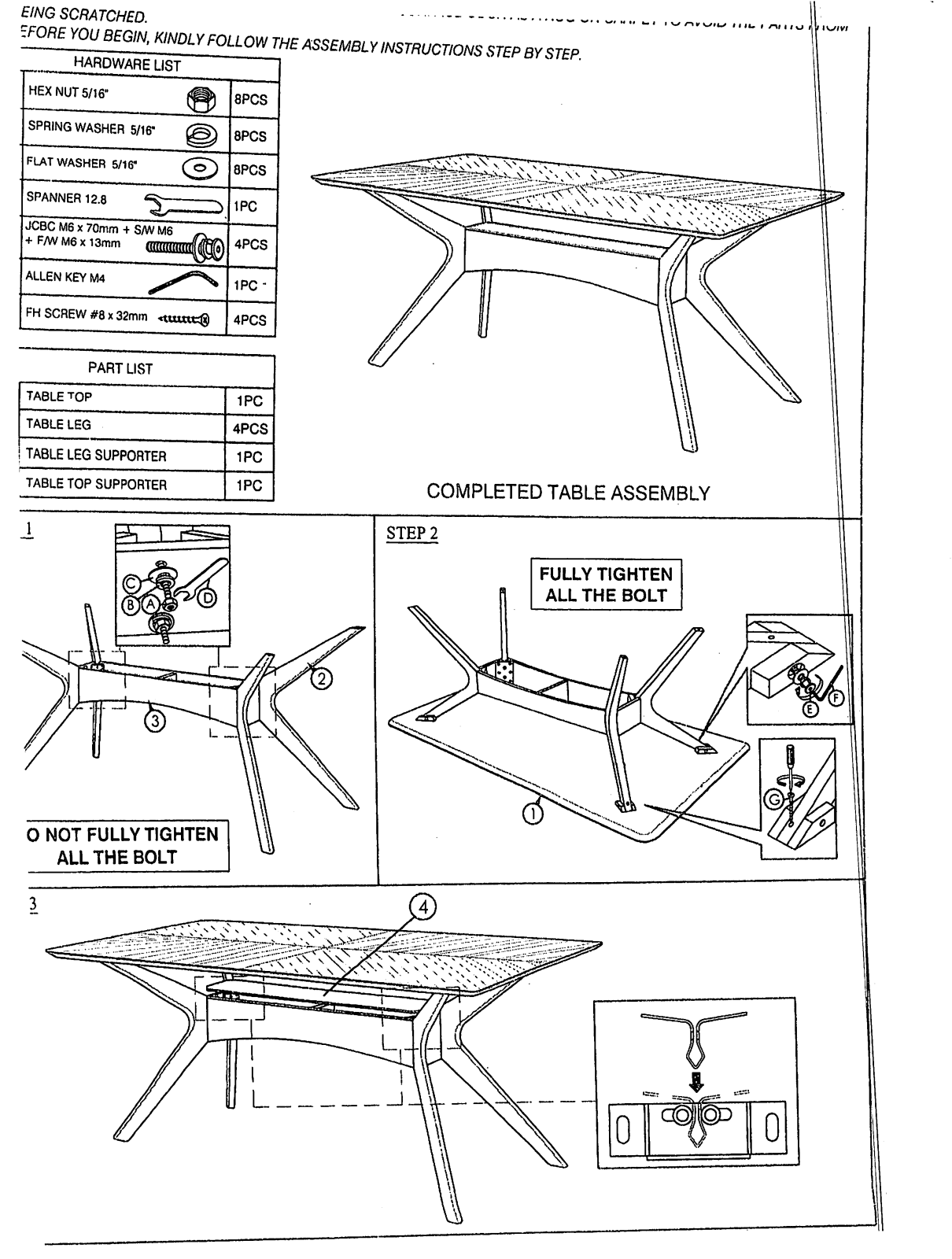 AllModern W003529613 Table Assembly - ManualMachine.com