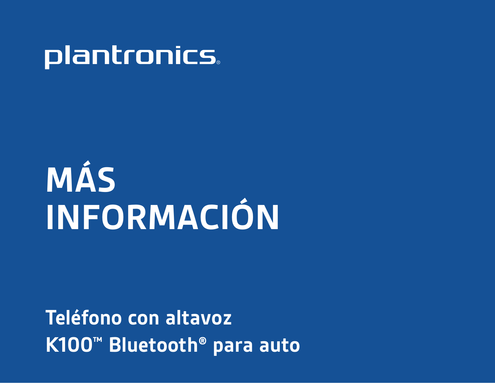 Plantronics K100 User Manual