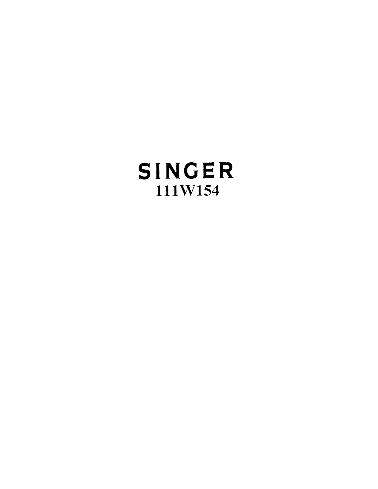 SINGER 111W154 Parts List