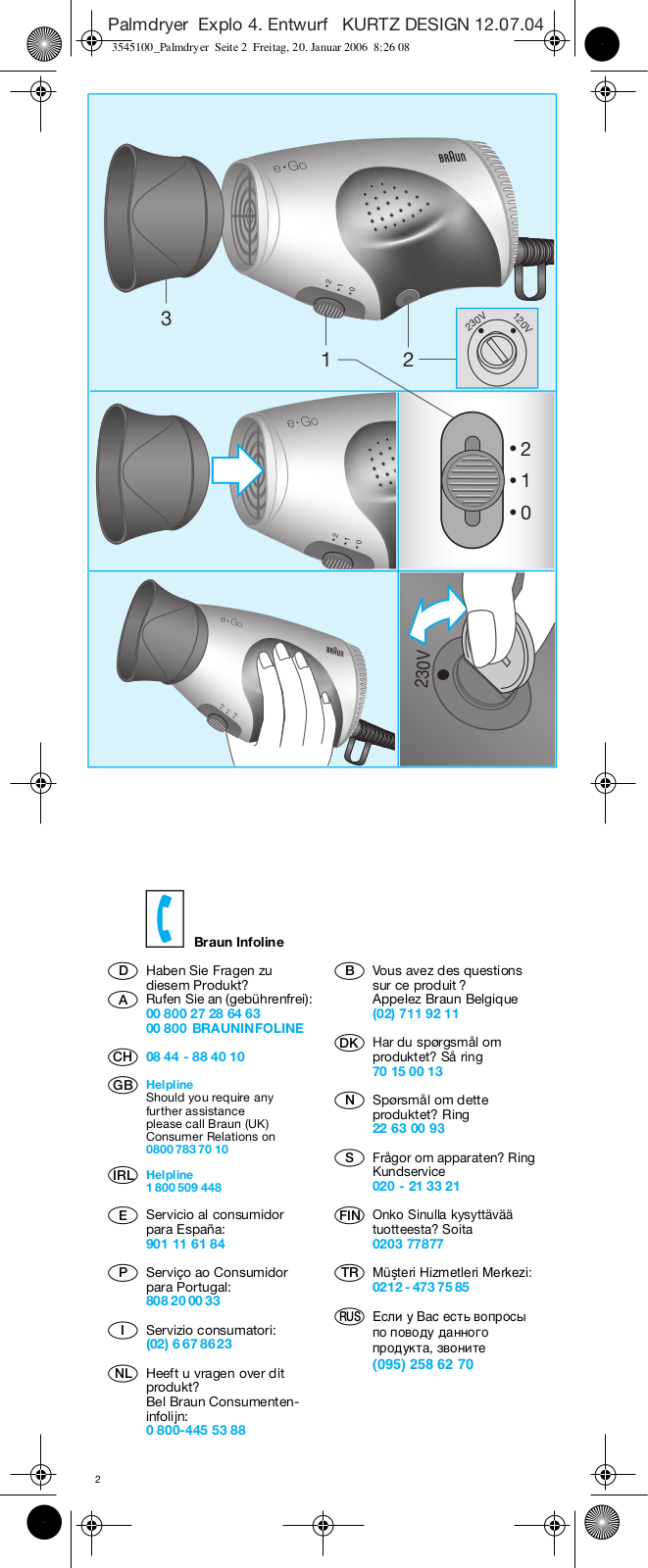 BRAUN e-Go PD Sport User Manual