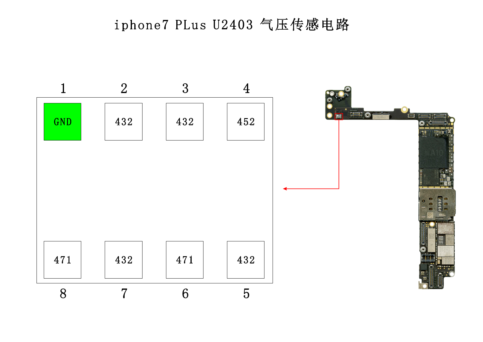 Apple iPhone 7 Plus Schematics U2403 (Pressure sensing