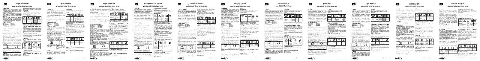 NEO TOOLS 81-207, 81-237, 81-219, 81-235 User guide - ManualMachine.com