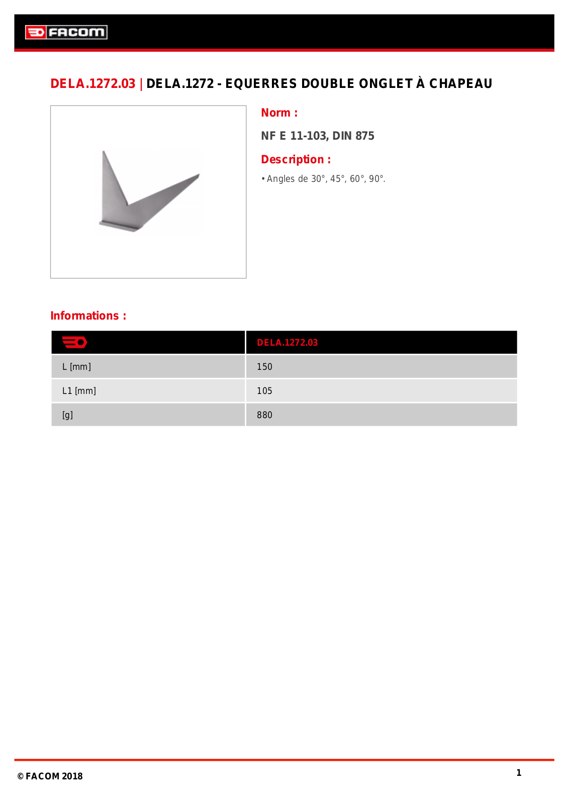 Facom DELA.1272.03 Specification - ManualMachine.com