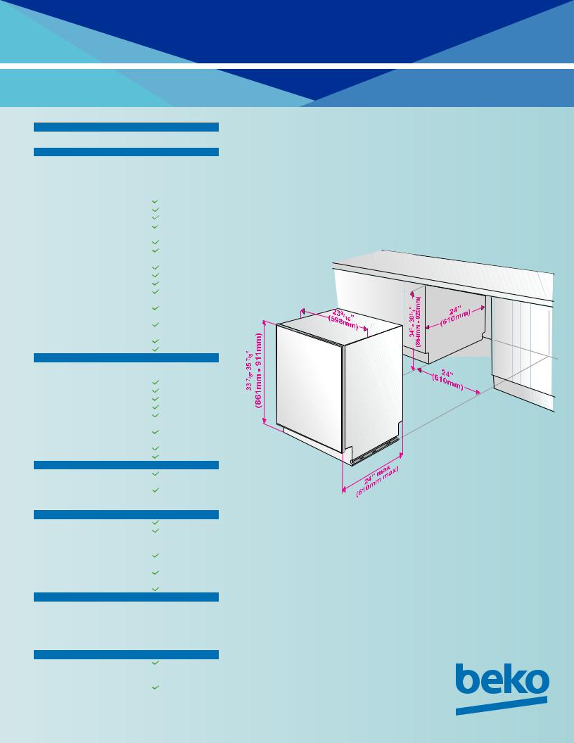 Beko DUT 28430 Specification