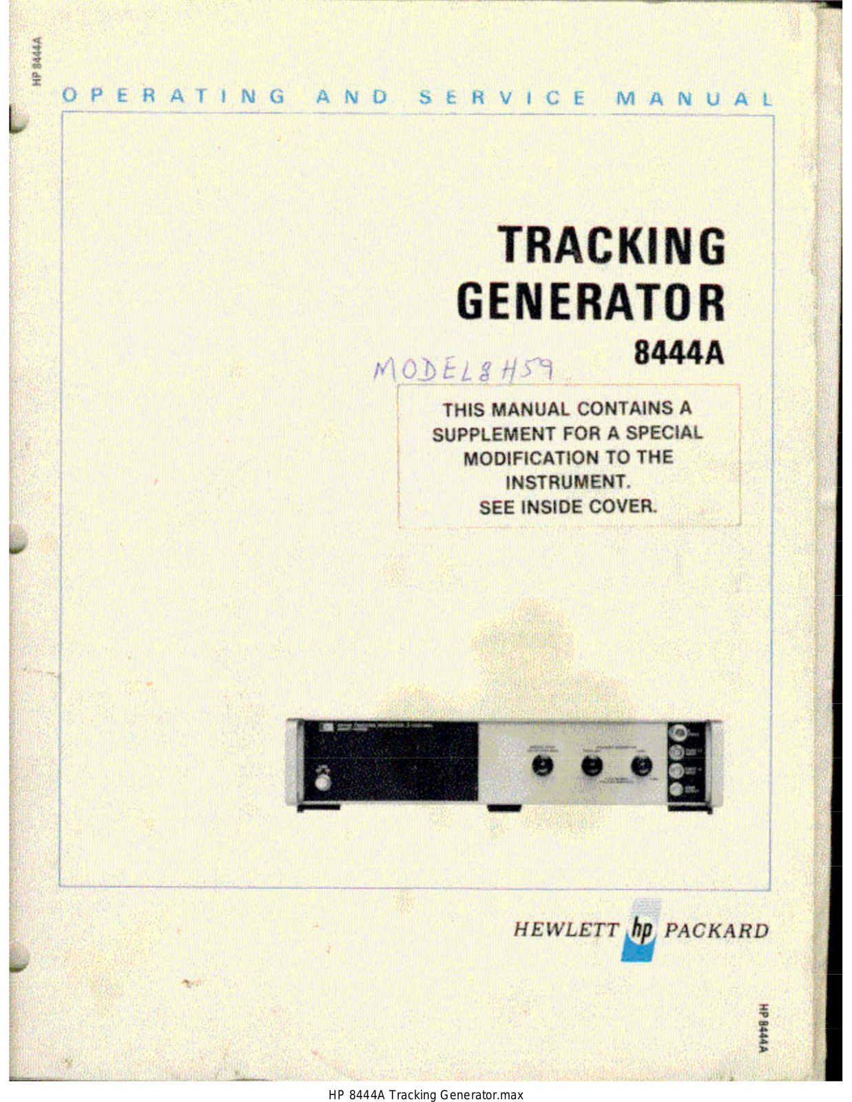 HP (Hewlett-Packard) 8444A User Manual