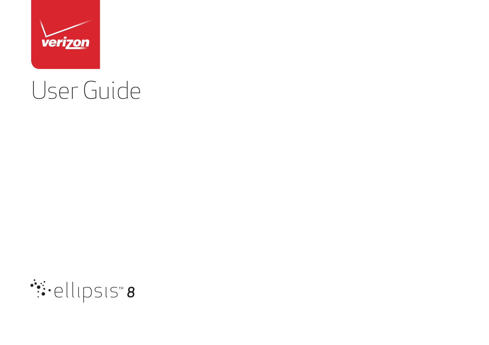 Verizon Ellipsis 8 User Manual