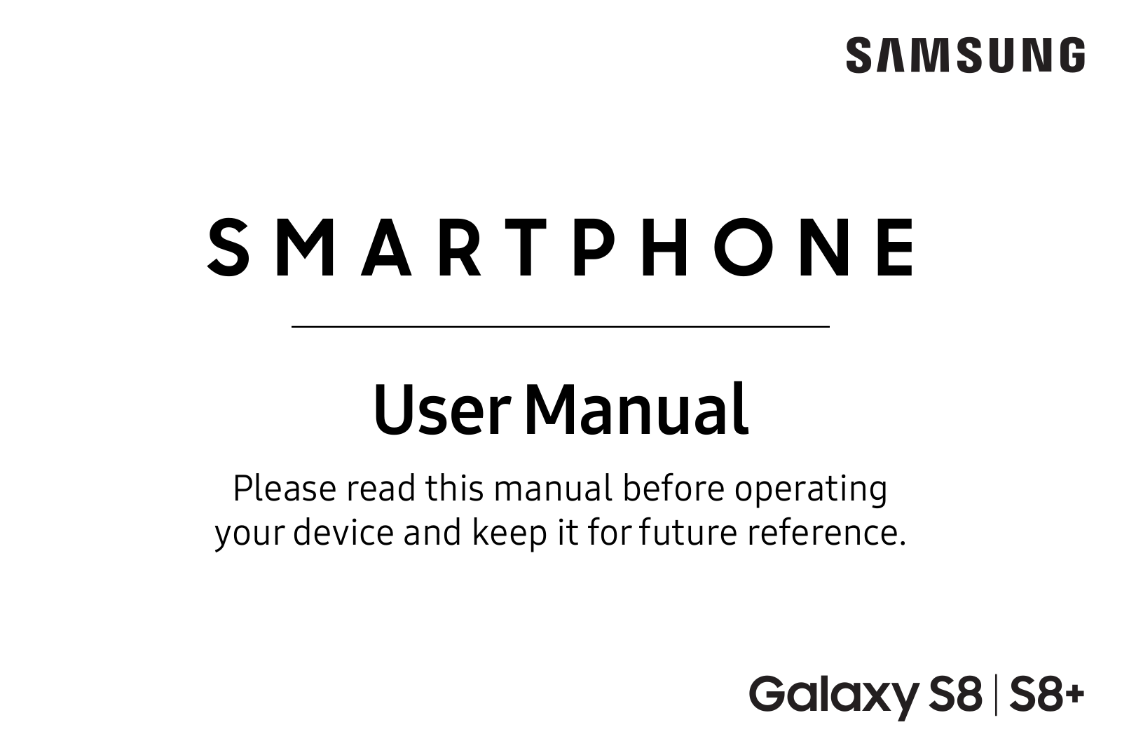 Samsung Galaxy S8 User Manual