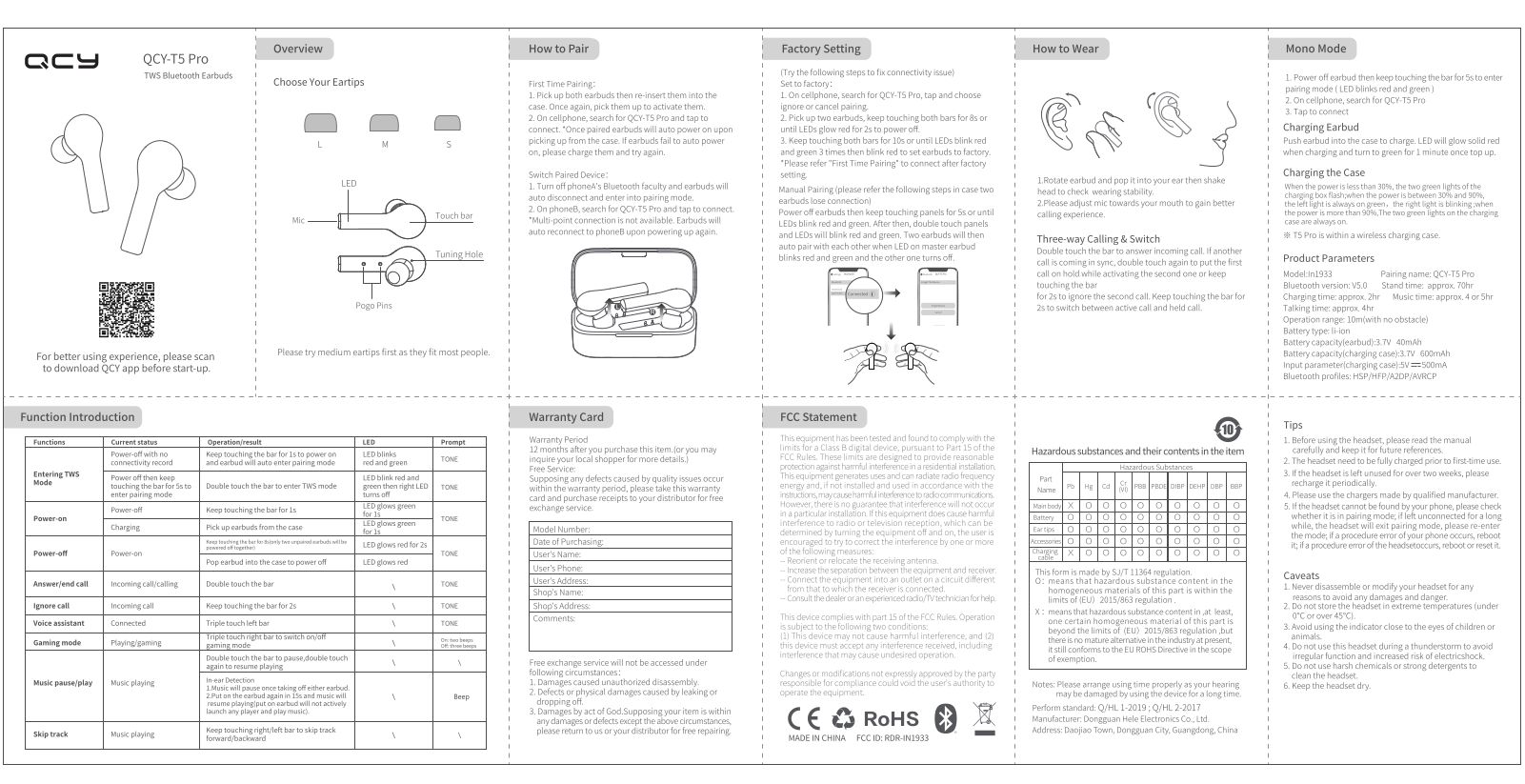 QCY QCY-T5 Pro User Manual