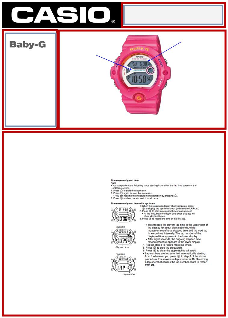 Casio BG-6903-4BER Instruction manual