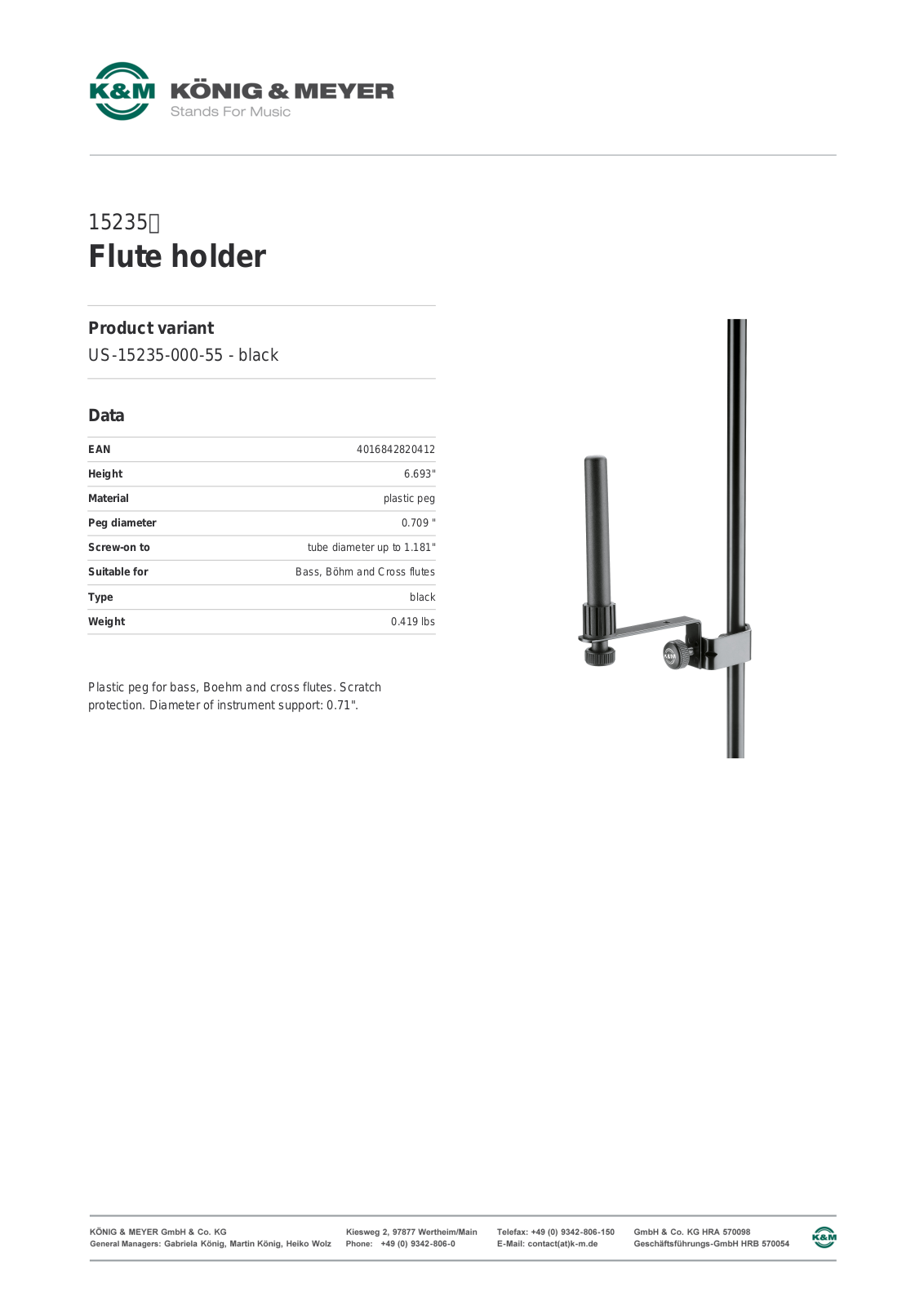 K&M 15235 Data Sheet